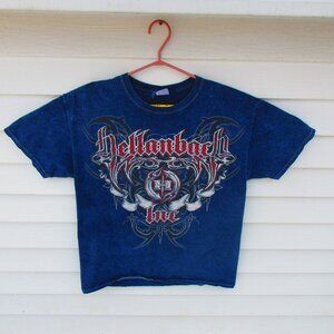 Vintage Hellanbach Incorporated Men's Motorcycle Skeleton Biker T-Shirt Size L